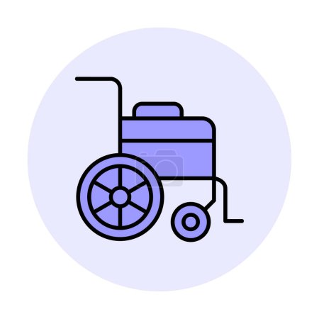 Téléchargez les illustrations : Illustration vectorielle icône fauteuil roulant - en licence libre de droit