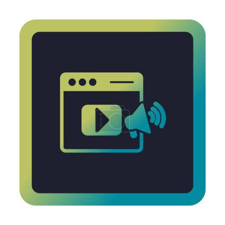 Foto de Video marketing icono vector ilustración - Imagen libre de derechos