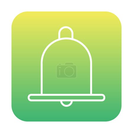 Ilustración de Simple icono de la campana de notificación, vector de ilustración - Imagen libre de derechos