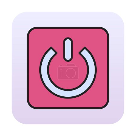 power button icon. thin line illustration. vector icon isolated on white