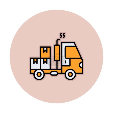 Illustration for Truck icon vector. thin line sign.  illustration - Royalty Free Image