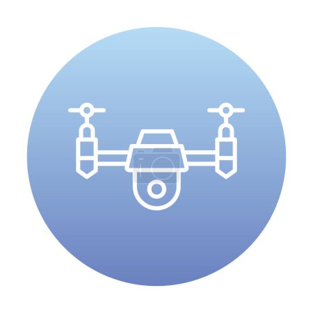 Ilustración de Esquema Drone icono vector ilustración - Imagen libre de derechos