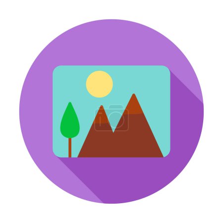 Illustration for Picture of nature web icon, vector illustration - Royalty Free Image