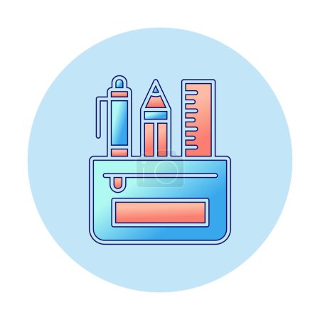 Illustration for Pencil Case icon, vector illustration - Royalty Free Image