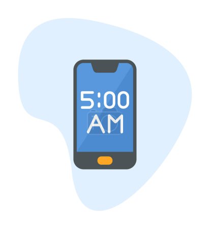 Ilustración de Smartphone Alarma icono vector ilustración - Imagen libre de derechos