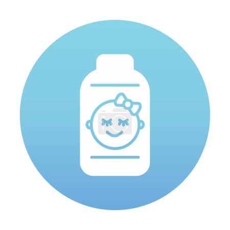 illustration vectorielle d'une icône de poudre de talc pour bébé dans un style plat 