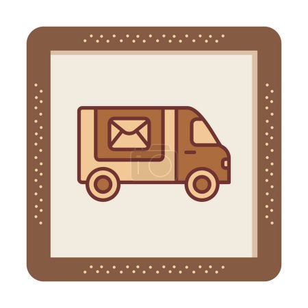 Ilustración de Icono de entrega postal vector ilustración - Imagen libre de derechos