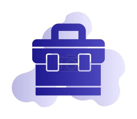 Briefcase vector flat icon. Business case icon, suitcase emoji, vector illustration