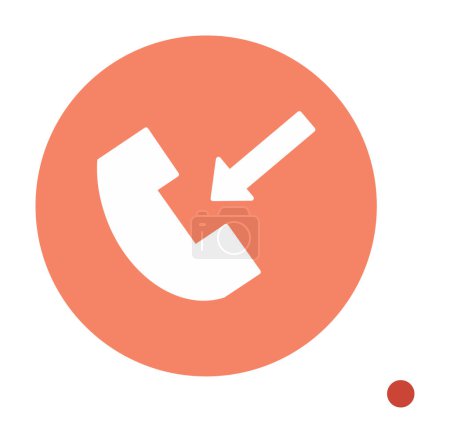 Ilustración de Icono de llamada telefónica, ilustración vectorial diseño simple - Imagen libre de derechos