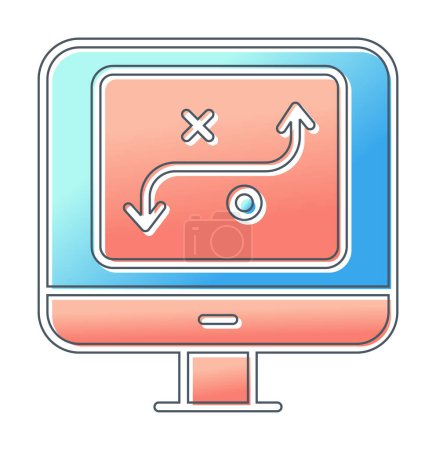 Illustration for Business strategy icon, vector illustration simple design - Royalty Free Image