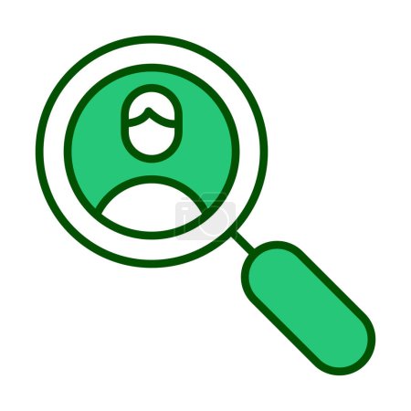 Illustration for Search people concept, magnifying glass icon vector illustration - Royalty Free Image
