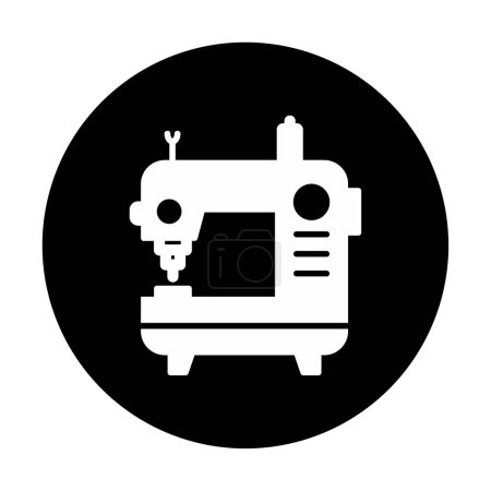 Téléchargez les illustrations : Illustration vectorielle d'icône de machine à coudre - en licence libre de droit