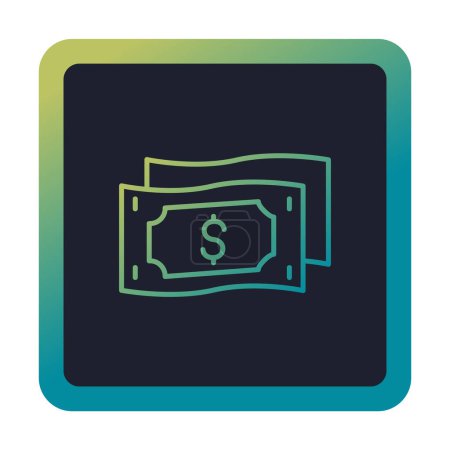 Téléchargez les illustrations : Icône d'argent, illustration vectorielle design simple - en licence libre de droit