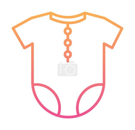 Ilustración de Icono del traje del bebé, traje de bebé, ilustración vectorial - Imagen libre de derechos