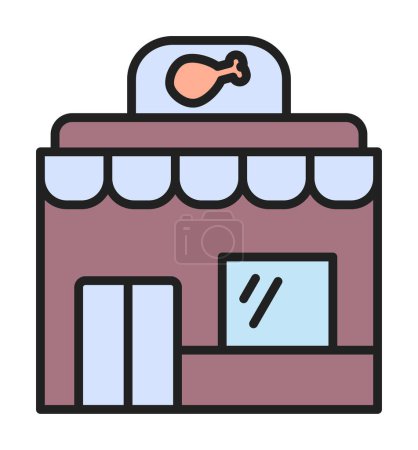Téléchargez les illustrations : Icône web restaurante, illustration vectorielle - en licence libre de droit
