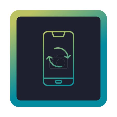 Téléchargez les illustrations : Illustration vectorielle de l'icône Smartphone Data Sync - en licence libre de droit