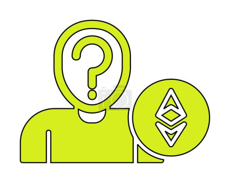 Illustration for Unkown Ethereum Owner icon vector illustration - Royalty Free Image