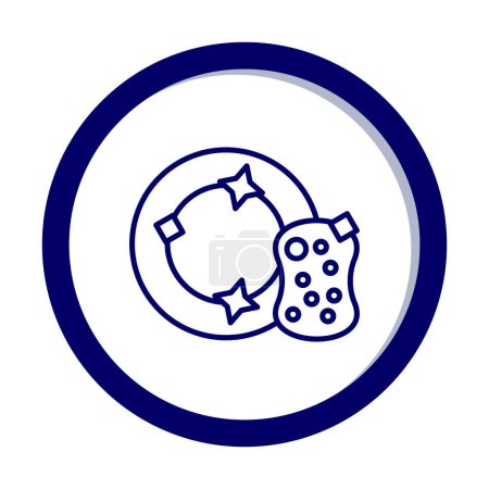 Illustration for Dish Sponge web icon, vector illustration - Royalty Free Image