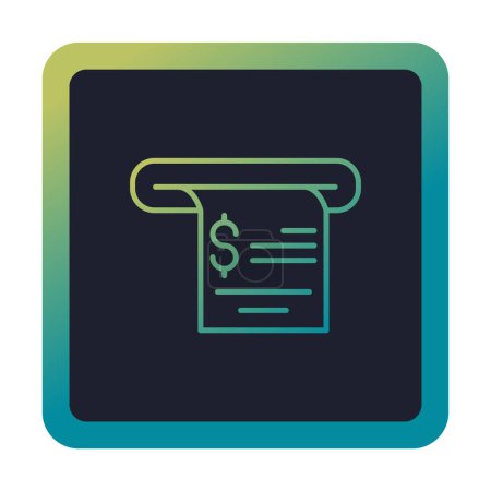 Illustration for Receipt icon, vector illustration simple design - Royalty Free Image