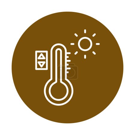 Icono de control de temperatura, ilustración del pictograma vectorial 