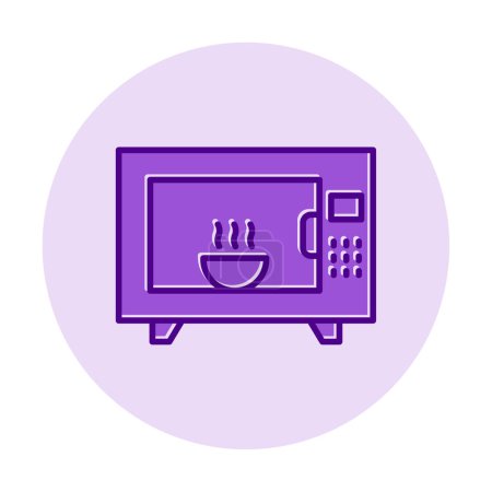 Illustration for Microwave oven web simple icon illustration - Royalty Free Image