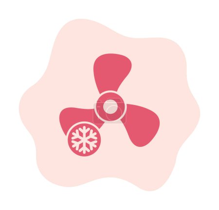 Ilustración de Simple icono del ventilador. ilustración vectorial - Imagen libre de derechos