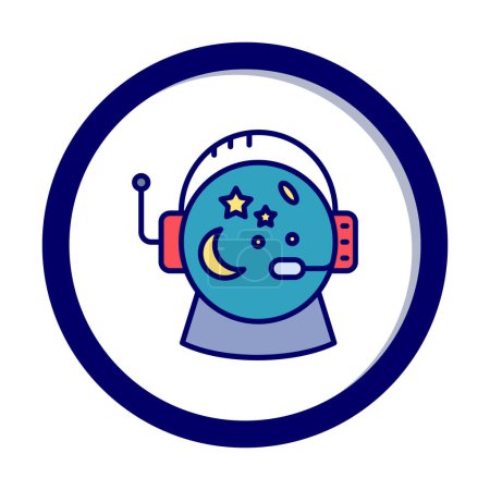 Illustration for Astronaut Helmet vector illustration on white background - Royalty Free Image