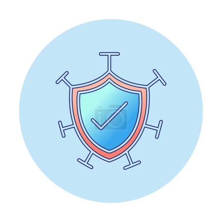 Illustration for Protection shield icon vector illustration design - Royalty Free Image