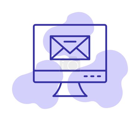 Ilustración de Icono de correo electrónico simple, ilustración vectorial - Imagen libre de derechos