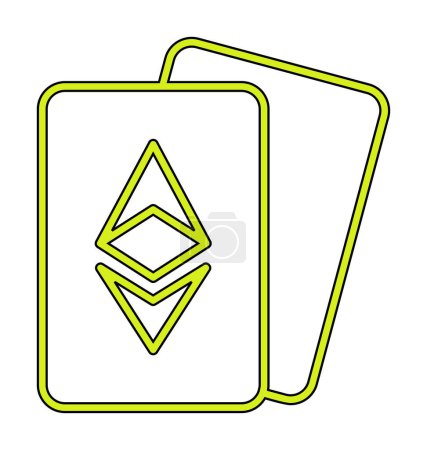 Illustration for Ethereum cards icon, vector illustration - Royalty Free Image
