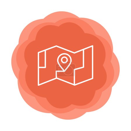 carte avec icône vectorielle de localisation GPS