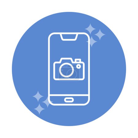 Illustration for Smartphone camera icon, vector illustration - Royalty Free Image