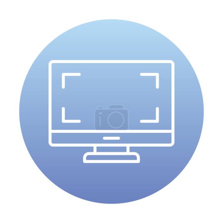 Ilustración de Icono del monitor de ordenador, ilustración vectorial diseño simple - Imagen libre de derechos