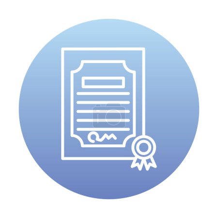 Illustration for Certificate vector icon modern simple illustration - Royalty Free Image