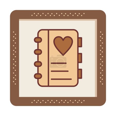 Illustration for Notepad icon, vector illustration - Royalty Free Image