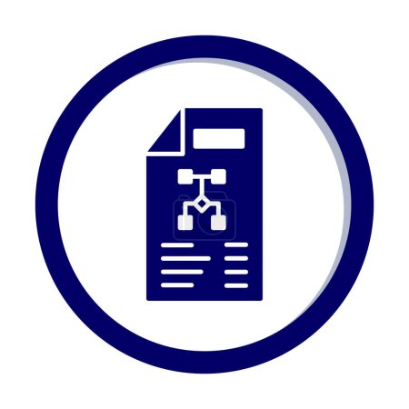 Ilustración de Icono de vector de archivo de trabajo. Se puede utilizar para aplicaciones de impresión, móviles y web. - Imagen libre de derechos