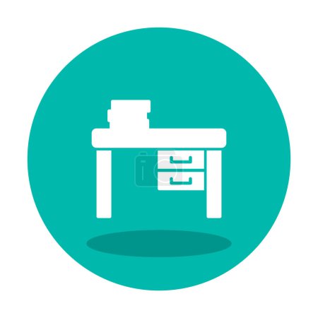 Illustration for Work desk icon, vector illustration simple design - Royalty Free Image