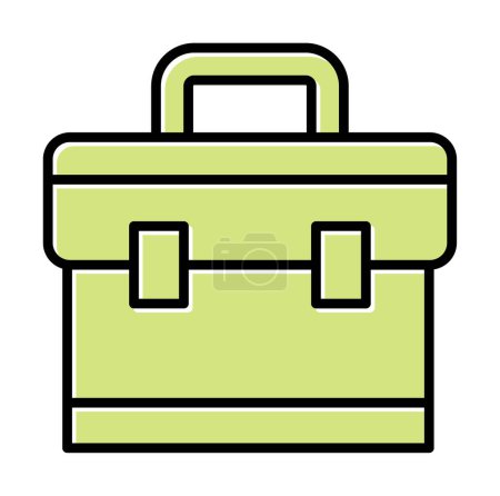 Illustration for Briefcase vector flat icon. Business case icon, suitcase emoji, vector illustration - Royalty Free Image