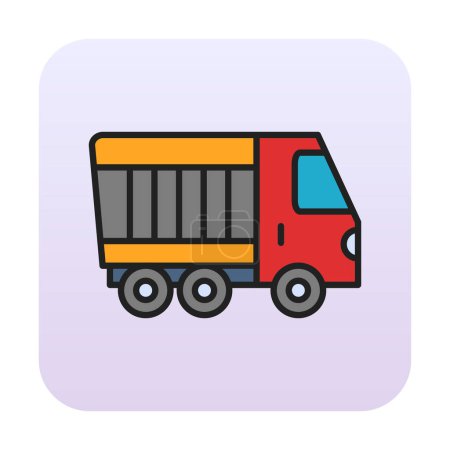 Téléchargez les illustrations : Camion icône vectoriel signe illustration - en licence libre de droit