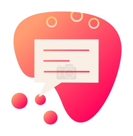Illustration for Chat icon. speech balloon with message. vector - Royalty Free Image