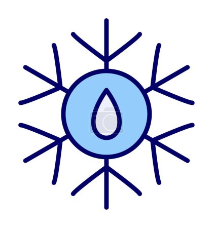 descongelar icono vector ilustración