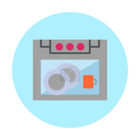 Illustration for Dishwasher icon in trendy style isolated background - Royalty Free Image