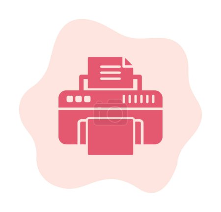Illustration for Printer icon web simple illustration - Royalty Free Image