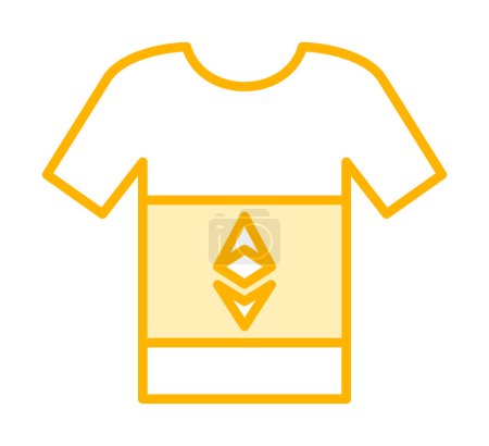 Illustration for Ethereum sign in t-shirt. web icon simple illustration - Royalty Free Image