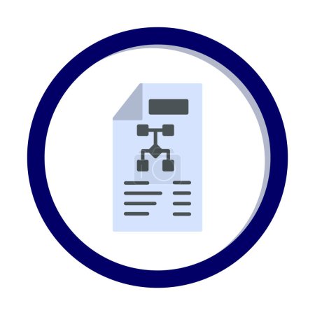 Ilustración de Icono de vector de archivo de trabajo. Se puede utilizar para aplicaciones de impresión, móviles y web. - Imagen libre de derechos