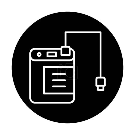Illustration for External hard drive icon, vector illustration simple design - Royalty Free Image