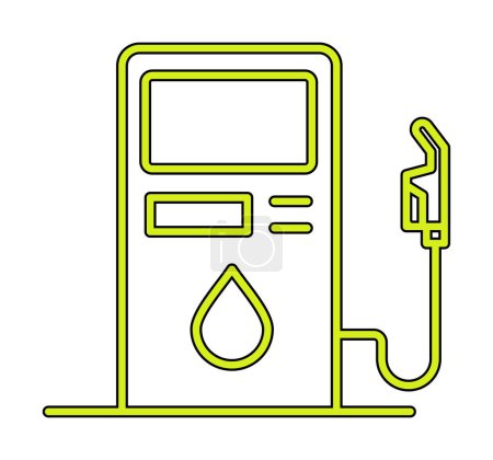 Illustration for Fuel Station icon outline style - Royalty Free Image