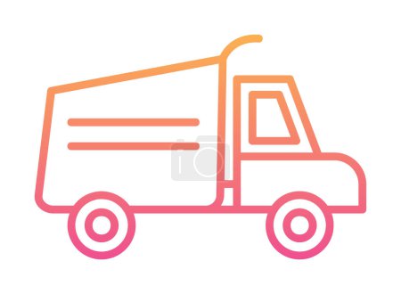 Illustration for Truck flat graphic icon vector illustration - Royalty Free Image