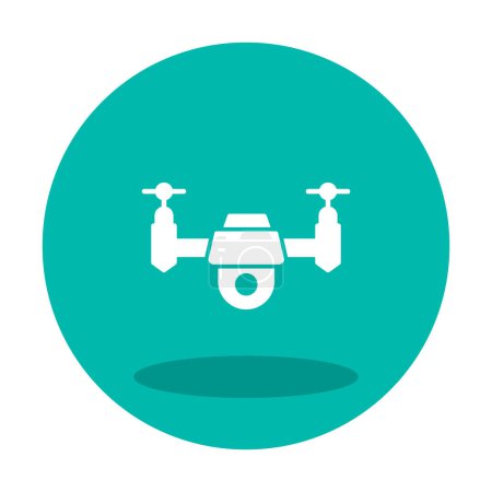 Téléchargez les illustrations : Schéma Illustration vectorielle d'icône de drone - en licence libre de droit