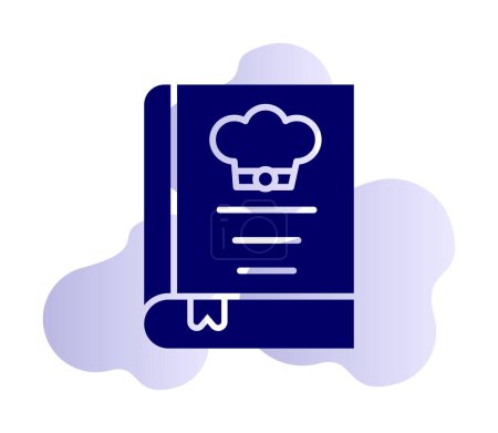 Illustration for Chef book icon vector illustration - Royalty Free Image